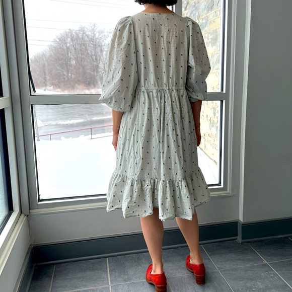 & Other Stories White Printed Cotton Dress - Picture 3 of 9